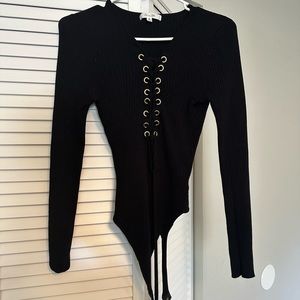 Long sleeve black bodysuit